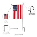 Evergreen Oversized Metal Outdoor Flag Stand 7-Feet Tall & 40-Inch Wide | Sturdy 5 lbs Solid Steel Black | Fits 3x5 and Smaller American Flag and Seasonal | Home Garden Planter House Décor