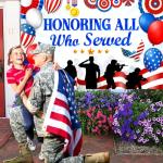 Large 71" X 43" Veterans Day Banner, Veterans Day Decorations, Honoring All Who Served Banner, Thank You Veterans Backdrop for Patriotic, Memorial Day
