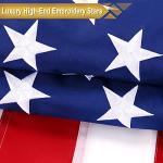 American Flag 4x6 FT, US Flag 4x6 Heavy Duty Outdoor, TearProof USA Banner with Embroidered Stars, Sewn Stripes, Brass Grommets