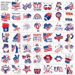 HOWAF 4th of July Fake Tattoos 96 pieces Fourth of July Tattoos Stickers Set, American Independence Day Temporary Tattoos for Kids, USA Flag Red White & Blue Tattoos for Labor Day Party Favors