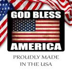 God Bless America USA Flag Old Glory United States of America Yard Sign Double Sided With Stake - Large, 17 Inch By 13 Inch for Military Veteran Patriotic