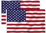 5x3 Ft American Outdoor Flag - US Flag Bright Color and Fade Resistant - Canvas Header and Double Stitched - USA Flags with Brass Grommets (US Flag 2pc)