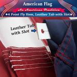 American Flag for outside 2.5x4 Ft Pole Sleeve Banner Style. Embroidered Stars, Sewn Stripes, NO Grommets, UV Protected, 210D Polyester USA US Outdoor Indoor Flags, american flags for outside. (Pole NOT Included)