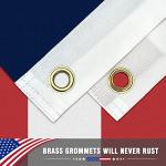 5x3 Ft American Outdoor Flag - US Flag Bright Color and Fade Resistant - Canvas Header and Double Stitched - USA Flags with Brass Grommets (US Flag 2pc)
