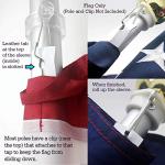 American Flag for outside 2.5x4 Ft Pole Sleeve Banner Style. Embroidered Stars, Sewn Stripes, NO Grommets, UV Protected, 210D Polyester USA US Outdoor Indoor Flags, american flags for outside. (Pole NOT Included)