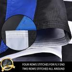 Embroidered Thin Blue Line American Flags 3x5 Outdoor Made in USA-Nylon Blue Line Blue Lives Matter Flag Embroidered Stitches Flags for Outside