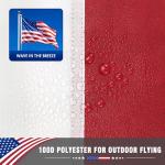 5x3 Ft American Outdoor Flag - US Flag Bright Color and Fade Resistant - Canvas Header and Double Stitched - USA Flags with Brass Grommets (US Flag 2pc)