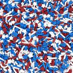 Sprinkles | Patriotic sprinkles | Red white and blue sprinkles | American sprinkles | Cookie sprinkles | July 4th sprinkles | Manvscakes | Chocolate,Potato | Non Toxic