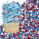 Sprinkles | Patriotic sprinkles | Red white and blue sprinkles | American sprinkles | Cookie sprinkles | July 4th sprinkles | Manvscakes | Chocolate,Potato | Non Toxic