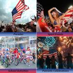 Mysense 4th of July Outfits for Women,4th of July Accessories Set with Red White and Blue Body Glitter,3 USA Flag Sunglasses,9 Beaded Necklaces,6 Bracelets,Fourth of July Outfit Women Kids