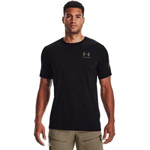 Under Armour Men's New Freedom Flag T-Shirt, Black (004)/Marine Od Green, Large