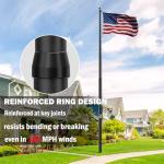 30FT Heavy Duty Flag Pole Kit, Real 11 Gauge Aluminum, 2.4" Large Bottom Tube, True Glory Edition,In Ground Flagpole for Outside House,Residential & Commercial, Gift Box Packaging-120MPH Wind Tested