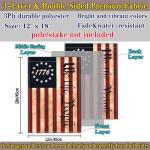 Shuitouk We The People 1776 Garden Flag Vintage Betsy Ross Patriotic Amercian Garden Flag Memorial Day 4th of July Yard Signs Garden Flags for Outside 12x18 Inch Double Sided Outdoor House Decorations