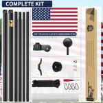 30FT Heavy Duty Flag Pole Kit, Real 11 Gauge Aluminum, 2.4" Large Bottom Tube, True Glory Edition,In Ground Flagpole for Outside House,Residential & Commercial, Gift Box Packaging-120MPH Wind Tested