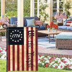 Shuitouk We The People 1776 Garden Flag Vintage Betsy Ross Patriotic Amercian Garden Flag Memorial Day 4th of July Yard Signs Garden Flags for Outside 12x18 Inch Double Sided Outdoor House Decorations
