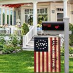 Shuitouk We The People 1776 Garden Flag Vintage Betsy Ross Patriotic Amercian Garden Flag Memorial Day 4th of July Yard Signs Garden Flags for Outside 12x18 Inch Double Sided Outdoor House Decorations