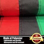 Embroidered Thin Blue Red Green Line American Flag 3x5 Outdoor Made in USA- Heavy Duty 210D Polyester All Police Firefighter Military Army Fireman USA Flags Blue Red Green Lives Matter Stripe Flag