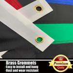 Embroidered Thin Blue Red Green Line American Flag 3x5 Outdoor Made in USA- Heavy Duty 210D Polyester All Police Firefighter Military Army Fireman USA Flags Blue Red Green Lives Matter Stripe Flag