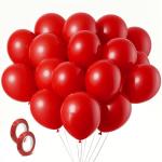 Red Balloons Red Birthday Decorations 100 Pack 12 inch Round Latex Balloons for Wedding Anniversary Birthday Valentine's 4th of July Independence Memorial Day Patriotic Party Decorations