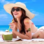 JCFIRE Summer Pool Beach Party Favors Kids Tattoos, 102 Styles Larger Tropical Hawaiian Luau Themed Temporary Tattoos for Kids Teens Adult, Waterproof Summer Stickers Party Decorations Supplies