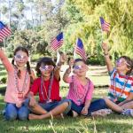 Fovths 144 Pieces 4th of July Patriotic Accessories Set Include 84 Patriotic Beads Necklaces 24 Silicone Bracelet 24 Handheld USA Flags 12 Sunglasses for July Independence Day Party, Patriotic Parade