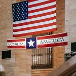 4th of July Decorations Outdoor Banner God Bless America Large Banner Stars and Stripes Yard Sign Indoor Wall Decorative Hanging Banner Patriotic Party Supplies Decor for Memorial Day Independence Day