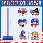Briwooody 6 Pcs Happy Veterans Day Table Decorations Veterans Day Centerpieces for Tables Army Deployment Party Supplies Patriotic Thank You Decorations for Military Welcome Table Topper