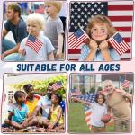 24 Pack Small American Flags on Stick, Waterproof 4th of July Patriotic Handheld Flag, Fourth of July Mini Flags, July 4th Flag for Patriotic Accessories Veterans Day Decorations Party Decor Supplies