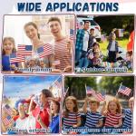 24 Pack Small American Flags on Stick, Waterproof 4th of July Patriotic Handheld Flag, Fourth of July Mini Flags, July 4th Flag for Patriotic Accessories Veterans Day Decorations Party Decor Supplies