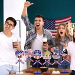 Briwooody 6 Pcs Happy Veterans Day Table Decorations Veterans Day Centerpieces for Tables Army Deployment Party Supplies Patriotic Thank You Decorations for Military Welcome Table Topper