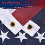 American Flag 2.5x4 FT For Outside Most Durable, Heavy Duty, Luxury Embroidered Star with Brightly Colored Brass Grommets Premium US Flag (Pole Not Included)