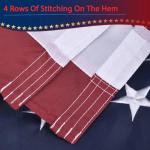American Flag 2.5x4 FT For Outside Most Durable, Heavy Duty, Luxury Embroidered Star with Brightly Colored Brass Grommets Premium US Flag (Pole Not Included)