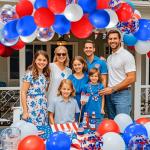 Red White and Blue Balloons, 60pcs 4th of July Patriotic Balloons, 12 Inches Red White Blue Latex Confetti Balloon for Independence Day 4th fourth of July Patriotic Memorial Birthday Party Decorations