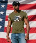 KESHIAN Men's American USA Flag Patriotic T Shirt Crewneck Casual Mens Graphic Tees