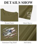 KESHIAN Men's American USA Flag Patriotic T Shirt Crewneck Casual Mens Graphic Tees