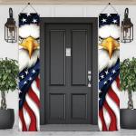 Starlit Patio Patriotic Eagle Porch Banners 71x12 Inch American Flag Independence Day Outdoor Decorations Bald Eagle Hanging Porch Signs 4th of July Memorial Day Veterans Day Home Decor