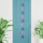 AquaChase 6FT Patriotic Wooden Banner Decor, Retro Stars and Strips Printed on Both Sides, Rustic 4th of July Decorations - Red Blue White Wood Garland for Classroom Fireplace Mantel Porch Fence