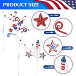 4 PCS 4th of July Patriotic Floral​ Picks, Red White Blue Star Decorations for Independence Day Centerpieces for Labor Day Decorations ​Floral Arrangements, USA Table Décor, Memorial Day, 20 Inch