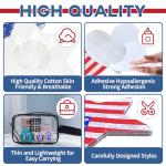 Patriotic Nipple Covers Stickers with American Flag Design - Red White Blue Face Patriotic Tattoo & Heart Pasties, Patriotic Pasties - Adhesive for BBQ, Parade, Parties - Outfit Accessories