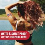 Patriotic Nipple Covers Stickers with American Flag Design - Red White Blue Face Patriotic Tattoo & Heart Pasties, Patriotic Pasties - Adhesive for BBQ, Parade, Parties - Outfit Accessories