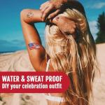 Patriotic Nipple Covers Stickers with American Flag Design - Red White Blue Face Patriotic Tattoo & Heart Pasties, Patriotic Pasties - Adhesive for BBQ, Parade, Parties - Outfit Accessories