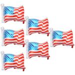 HBLHBLMI American Flag Foil Balloons Patriotic Party Balloons for Veteran' s Day Independence Day Memorial Day Celebration Events Election Decoration - 6 Pcs