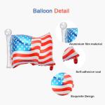 HBLHBLMI American Flag Foil Balloons Patriotic Party Balloons for Veteran' s Day Independence Day Memorial Day Celebration Events Election Decoration - 6 Pcs