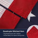SYII American Flag 3x5 Ft Outdoor, Heavy Duty Polyester US Flags with Embroidered Stars, Sewn Stripes, and 2 Brass Grommets, All Weather America Flags for Outside High Wind