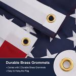 SYII American Flag 3x5 Ft Outdoor, Heavy Duty Polyester US Flags with Embroidered Stars, Sewn Stripes, and 2 Brass Grommets, All Weather America Flags for Outside High Wind