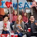 ZJJZOAA 6 Pcs 4th of July Balloons,16 Inch Patriotic Independence Day Foil Balloons,I Love USA Red White Blue Party Decorations, Letter American Flag Decor for Memorial Day Independence Day