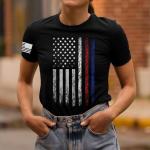 JDyymiys 4th of July Shirts Women American Flag Patriotic Shirts USA Star Stripes Graphic T Shirt Short Sleeve Summer Tees Black Large
