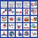 4th of July Temporary Tattoos for Kids – 50pcs Patriotic USA Tattoo Stickers for Independence Day, Pre-Cut, Hypoallergenic, Skin-Safe, Easy to Apply | Flags, Stars, Fireworks | Party Favors & Gifts