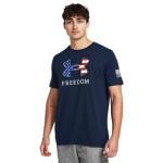 Under Armour Men's Freedom Graphic Short Sleeve T-Shirt, (408) Academy/Steel/Logo, 3X-Large