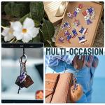 QuneusHot 30 Piece American Flag Enamel Charms 4th of July Independence Patriotic Dangle Pendant Decor for DIY Earrings Bracelets Jewelry Making Silvery